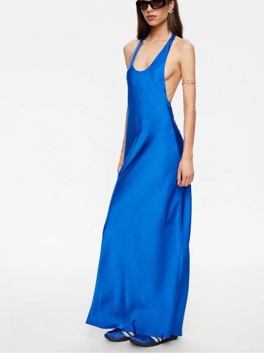 Lioness Bare Maxi Dress Halter Royal Blue